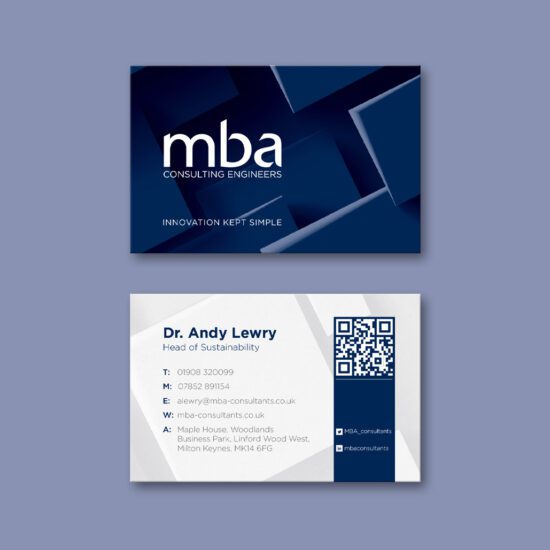 MBA business card design