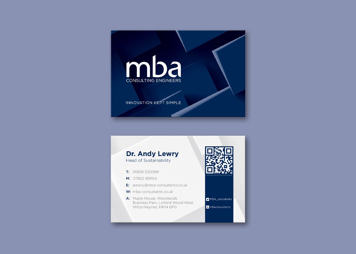 MBA business card design